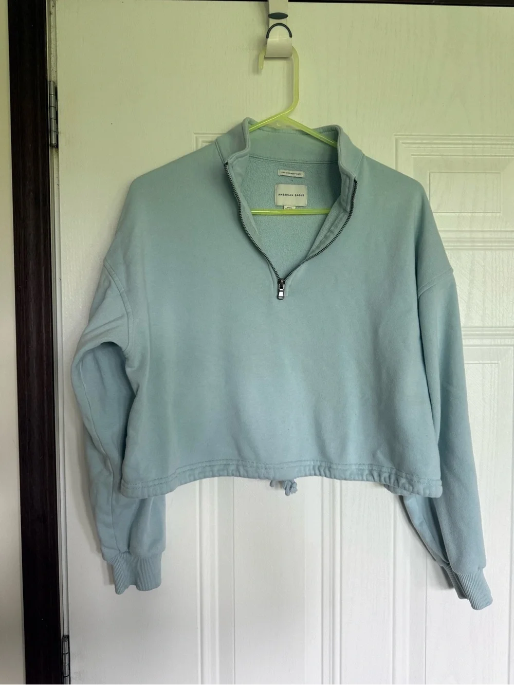 2 for $30 sale: American Eagle light blue cropped quarter zip sweatshirt - M